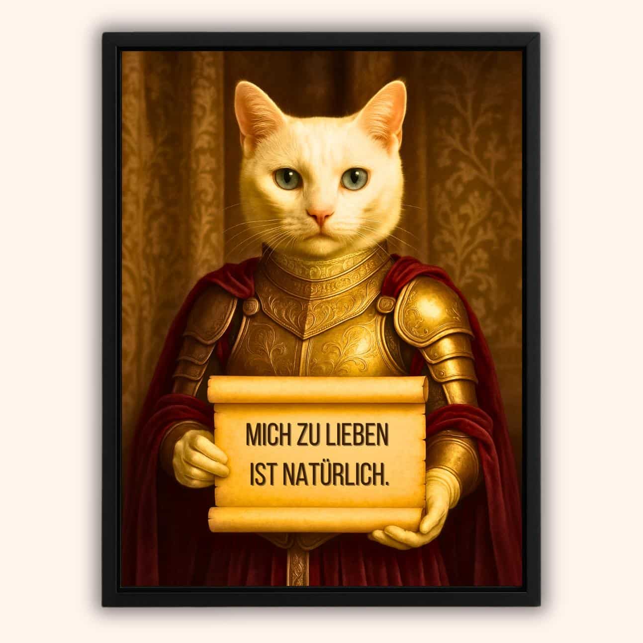 Die dame in rüstung