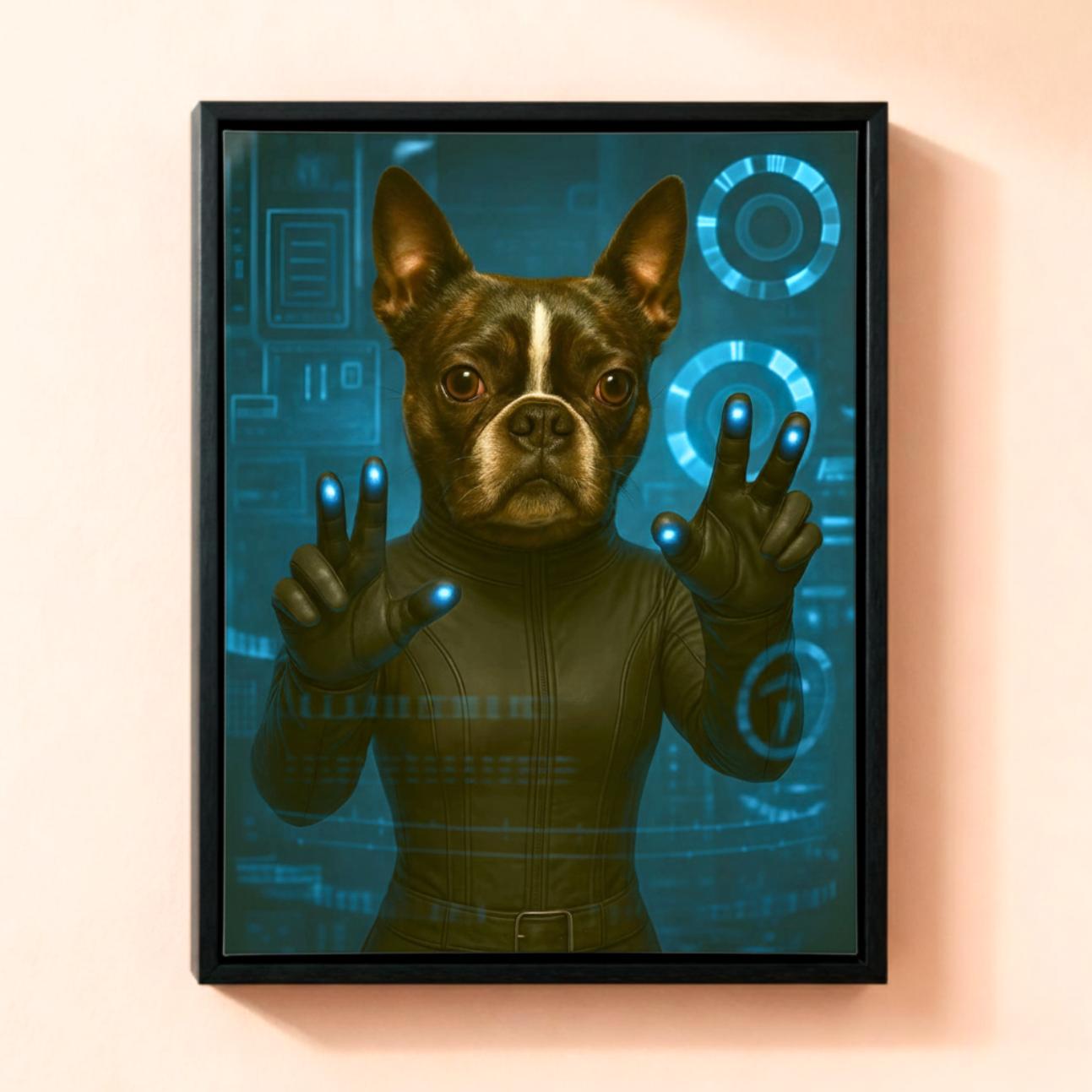 Marco de madera negro El friki