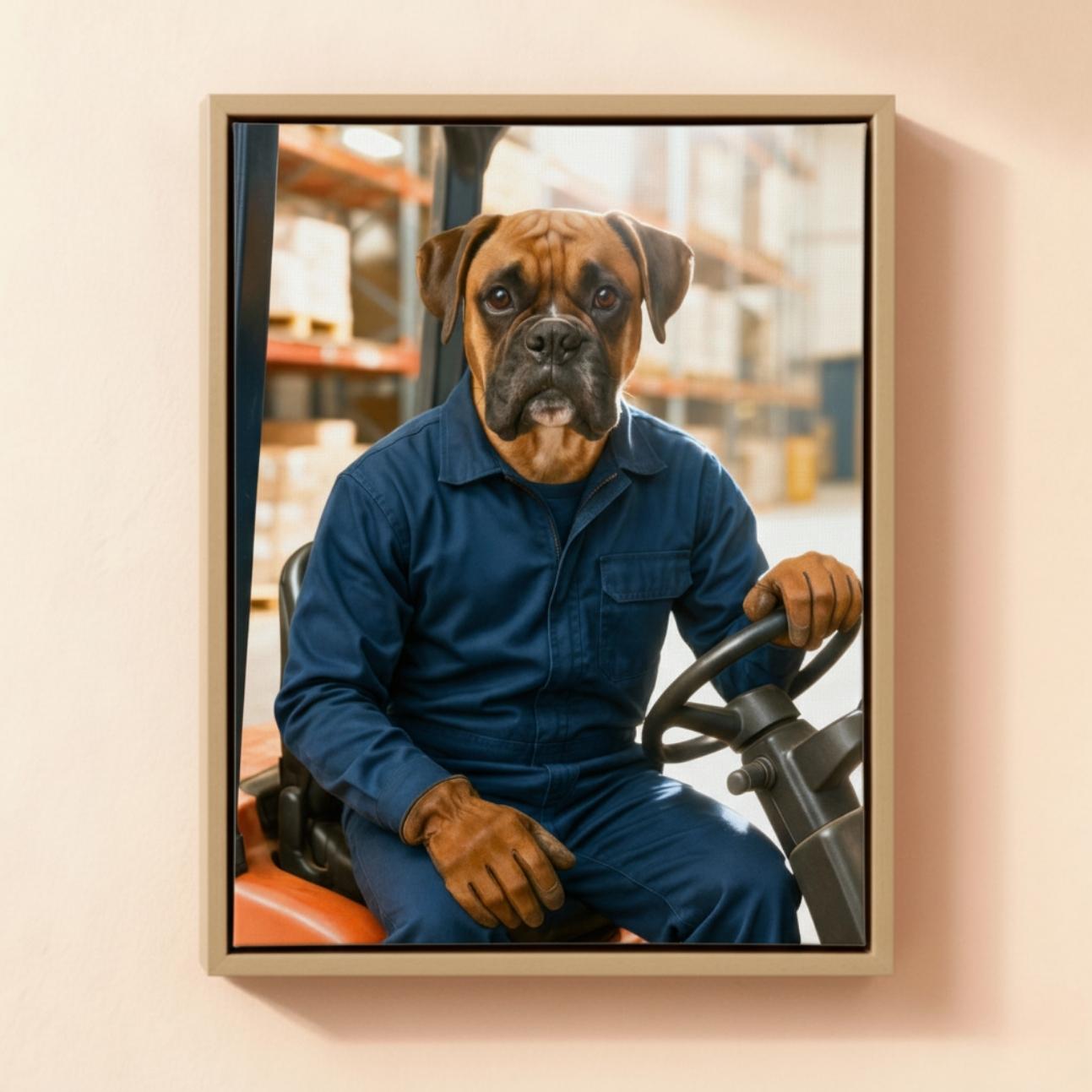 Telaio trasparente L'operatore del carrello elevatore